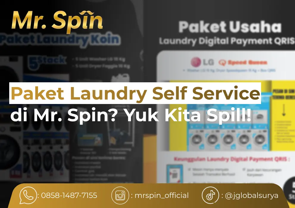 Paket Laundry Self Service Mr. Spin