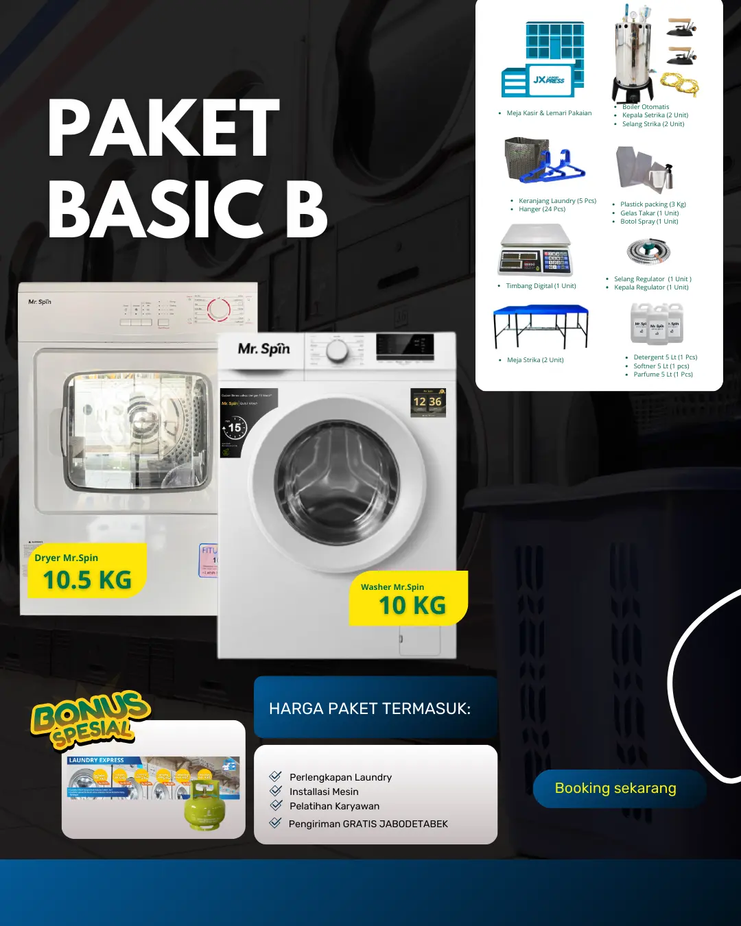 Paket Basic B - Mr Spin Laundry