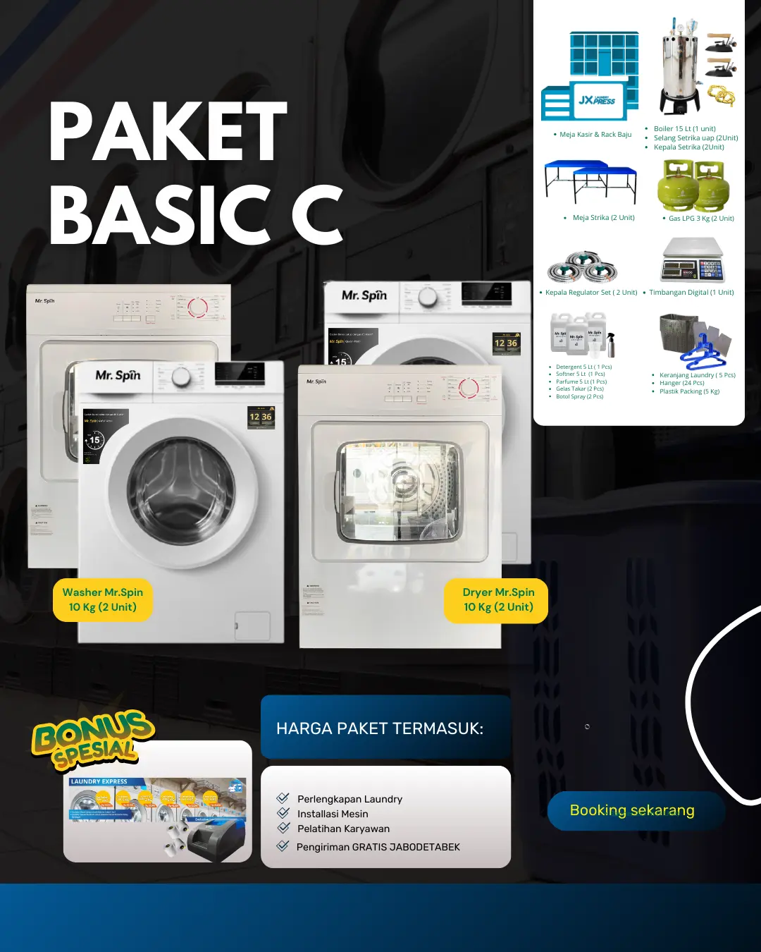 Paket Basic C- Mr Spin Laundry