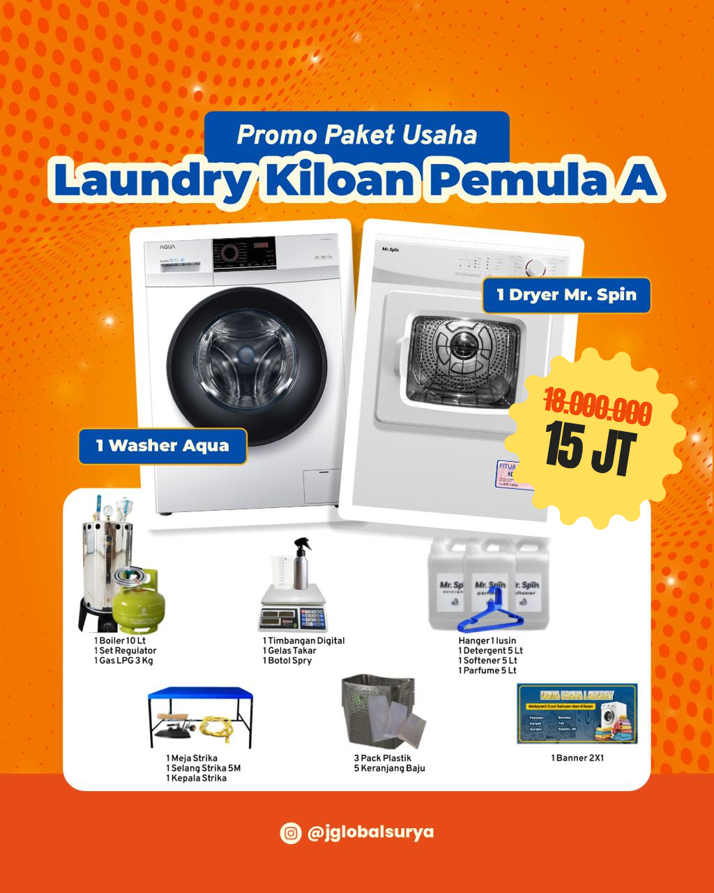 Paket Usaha Laundry 15 Jutaan